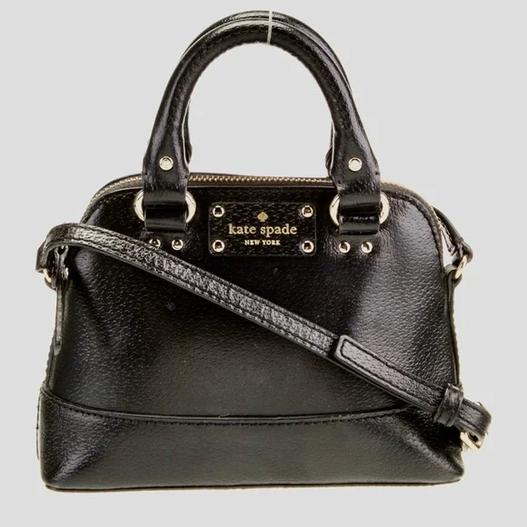 ZERO CALL-OUTS Kate Spade ♠️ Black Leather Crossbody Bag Purse - Picture 15 of 16